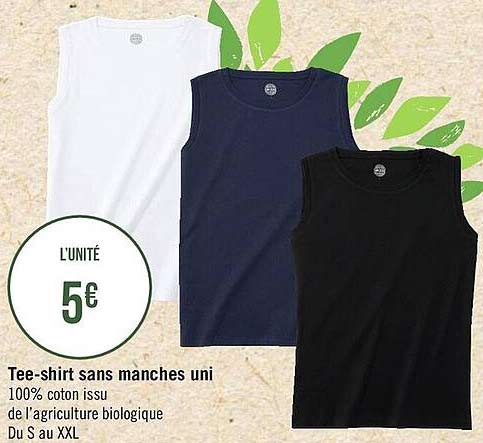 tee-shirt sans manches uni