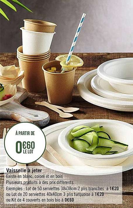 vaisselle à jeter