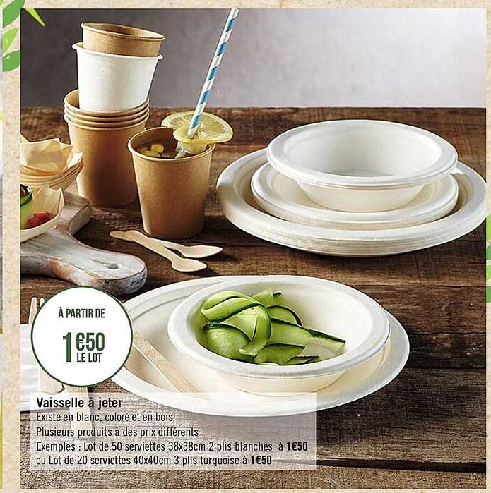 vaisselle à jeter