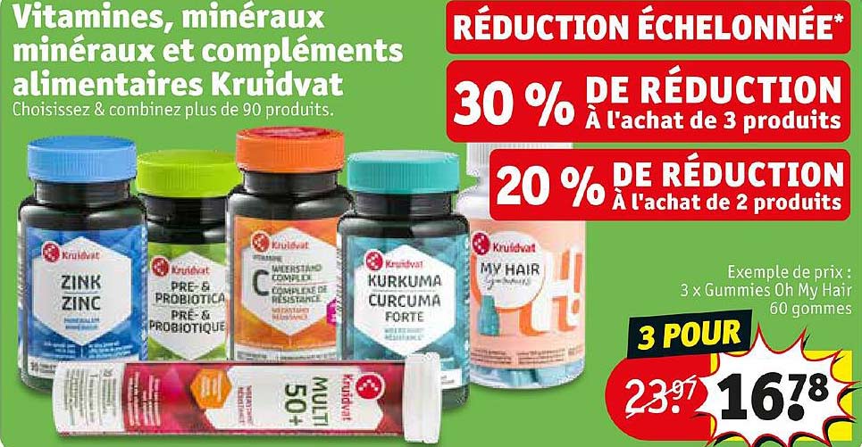 vitamines, minéraux et compléments alimentaires kruidvat