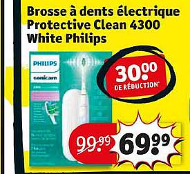 brosse à dents électrique protective clean 4300 white philips