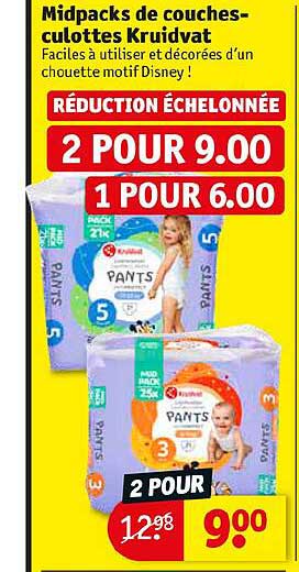 midpacks de couches-culottes kruidvat