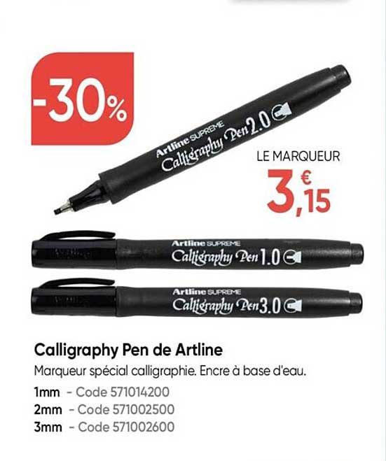 calligraphy pen de artline