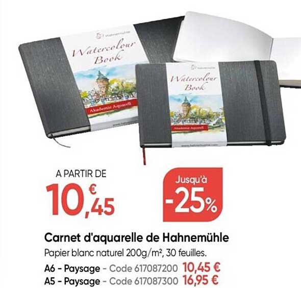 carnet d'aquarelle de hahnemühle
