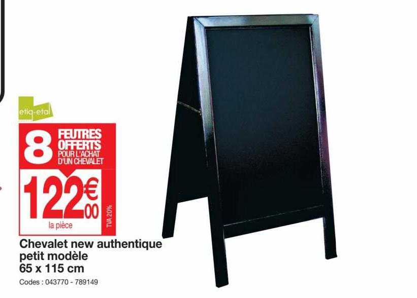 chevalet new authentique petit modèle 65 x 115 cm