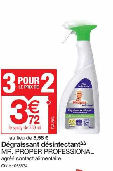 Dégraissant Désinfectant Mr Proper Professional