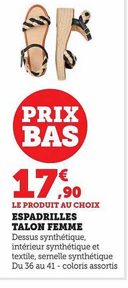 espadrilles talon femme