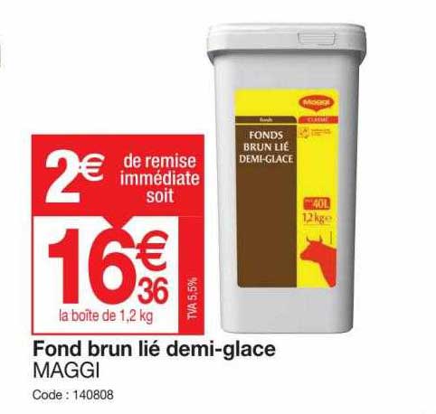 fond brun lié demi-glace maggi