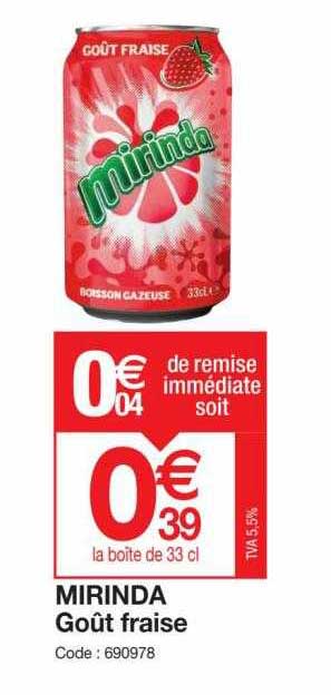 Mirinda Goût Fraise