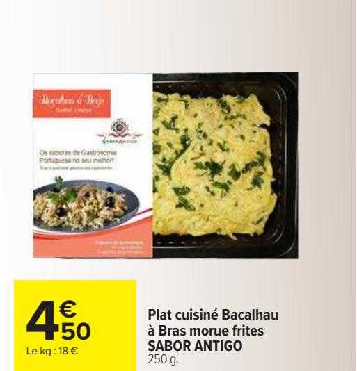 plat cuisiné bacalhau à bras morue frites sabor antigo