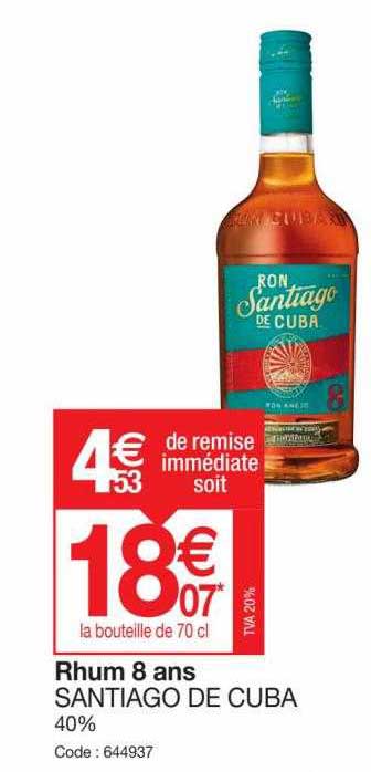 rhum 8 ans santiago de cuba