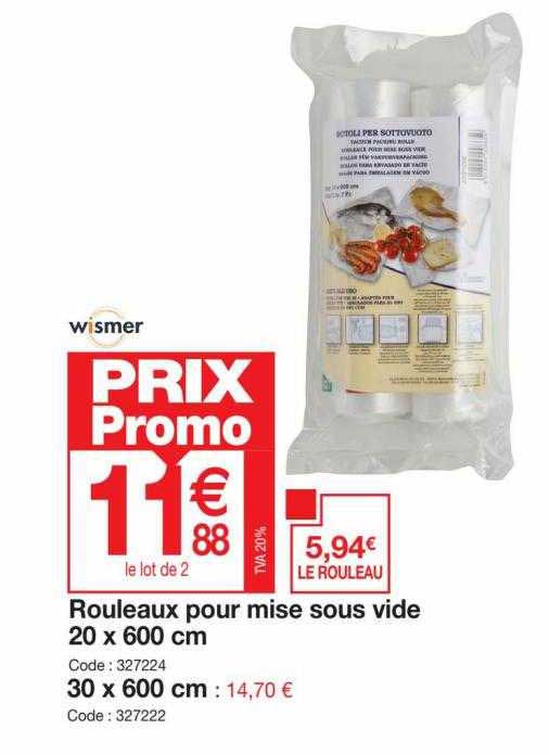 Rouleaux Pour Mise Sous Vide 20 X 600 Cm