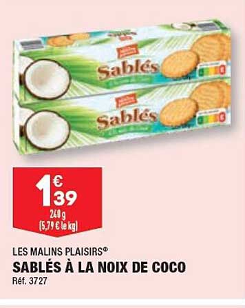 sablés à la noix de coco les malins plaisirs