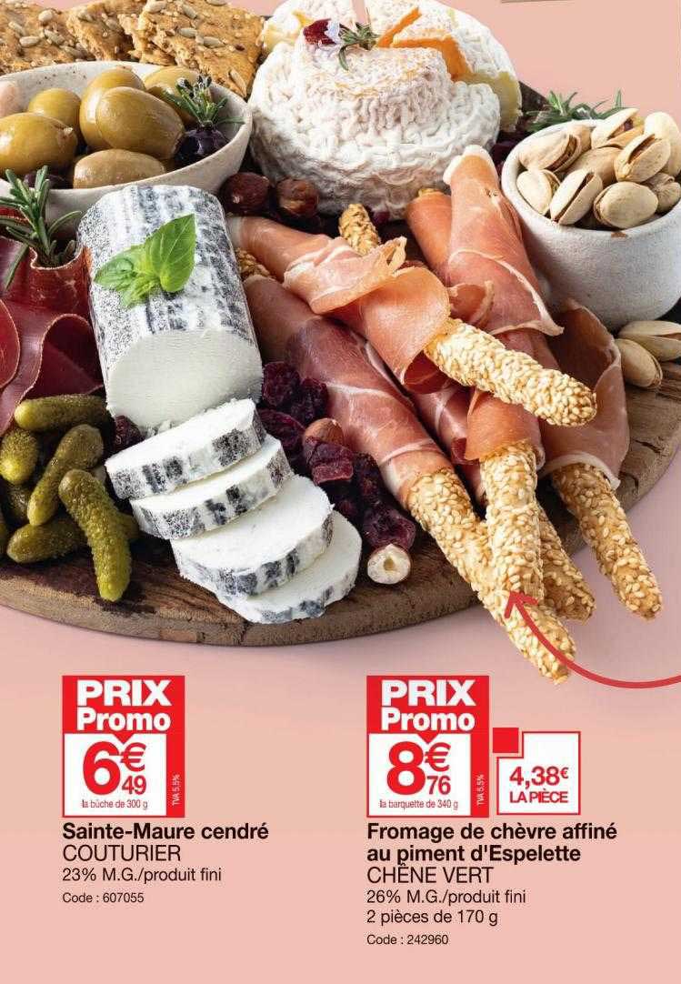 sainte-maure cendré couturier, fromage de chèvre affiné au piment d'espelette chêne vert