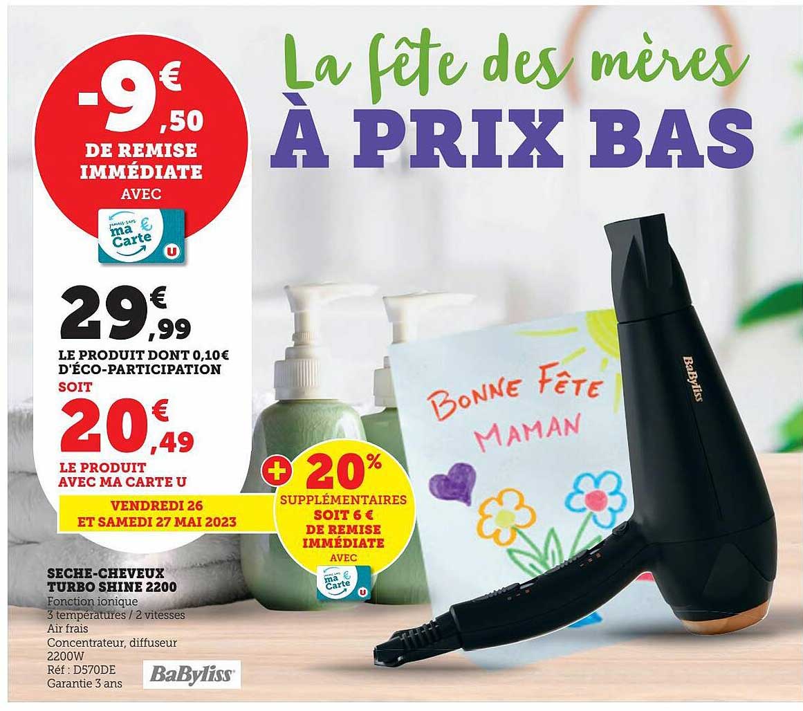 sèche-cheveux turbo shine 2200 babyliss