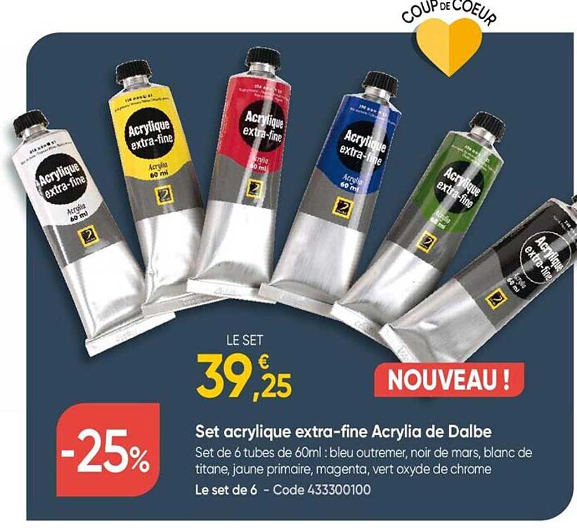 set acrylique extra-fine acrylia de dalbe