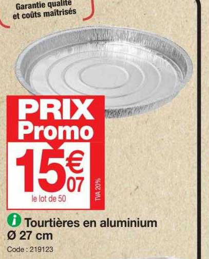 tourtières en aluminium ø27 cm