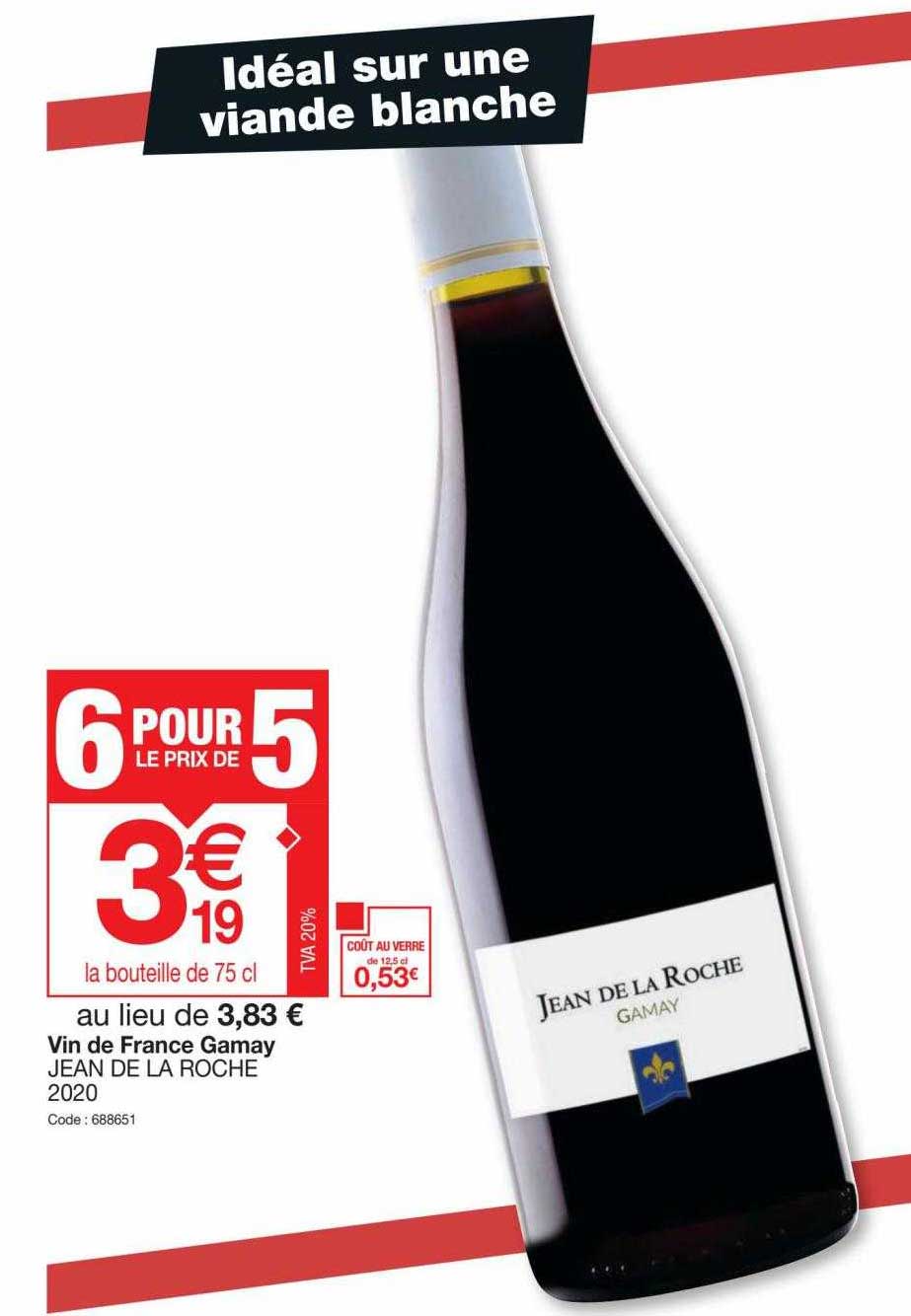 vin de france gamay jean de la roche 2020