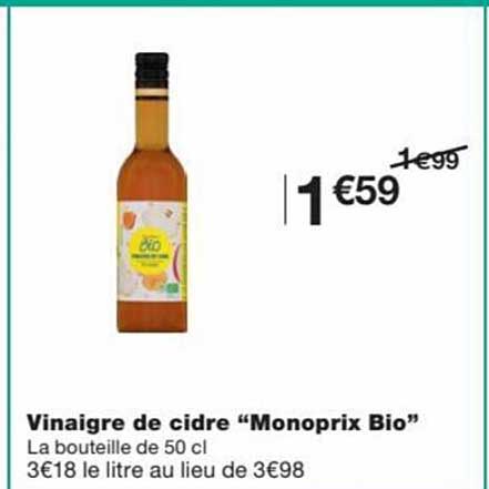 Vinaigre De Cidre "monoprix Bio"