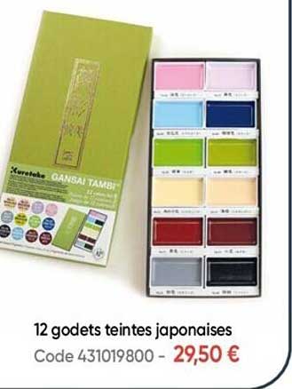 12 godets teintes japonaises