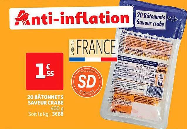 20 Bâtonnets Saveur Crabe