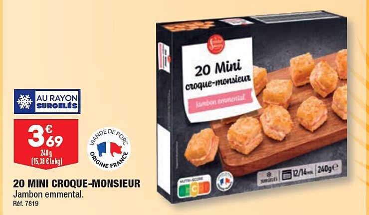 20 mini croque-monsieur