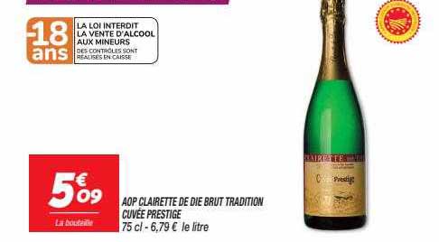 aop clairette de die brut tradition cuvée prestige