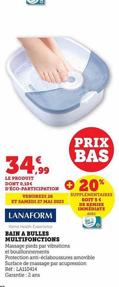 bain à bulles multifonctions lanaform
