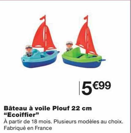 bâteau à voile plouf 22 cm "écoiffier"