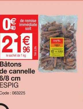 Bâtons De Cannelle 6-8 Cm Espig