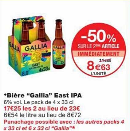 bière "gallia" east ipa