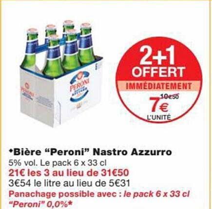bière "peroni" nastro azzurro