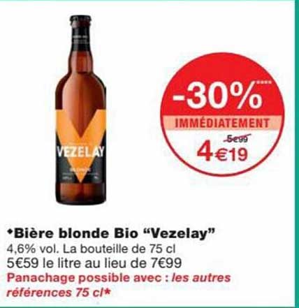 bière blonde bio "vezelay"