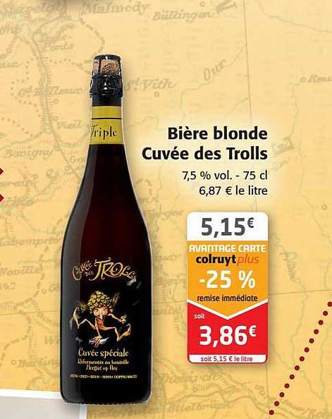 bière blonde cuvée des trolls