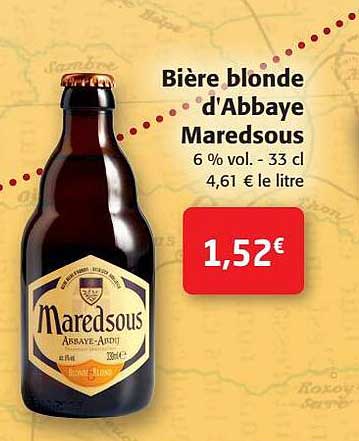 bière blonde d'abbaye maredsous