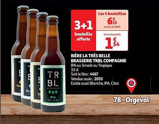 bière la très belle brasserie trbl compagnie ipa ou smash ou tropique