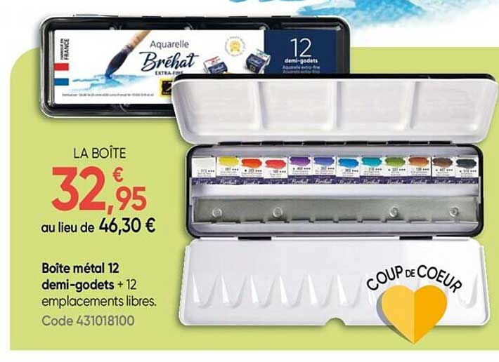 boîte métal 12 demi-godets