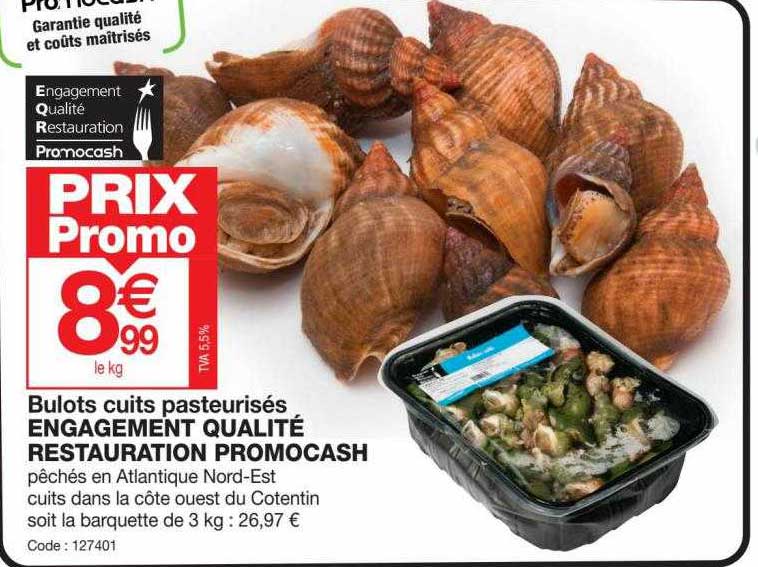 bulots cuits pasteurisés engagement qualité restauration promocash