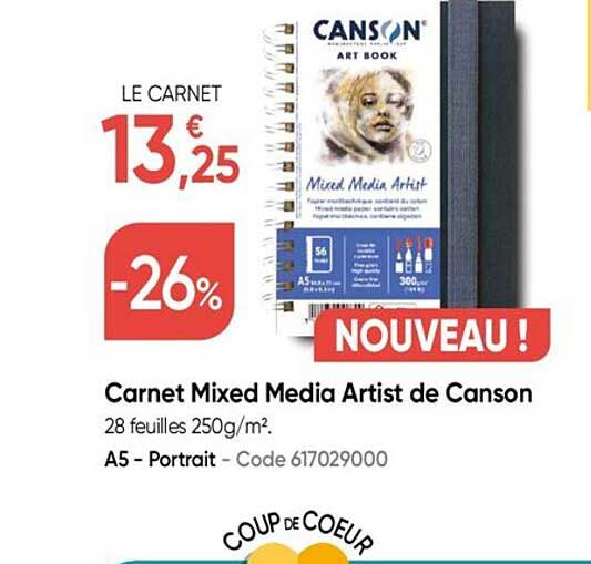 carnet mixed media artist de canson
