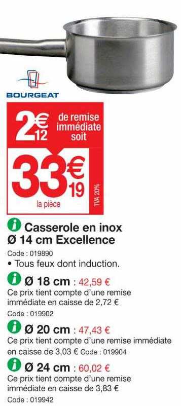 Casserole En Inox ø14 Cm Excellence