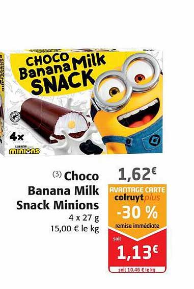 choco banana milk snack minions