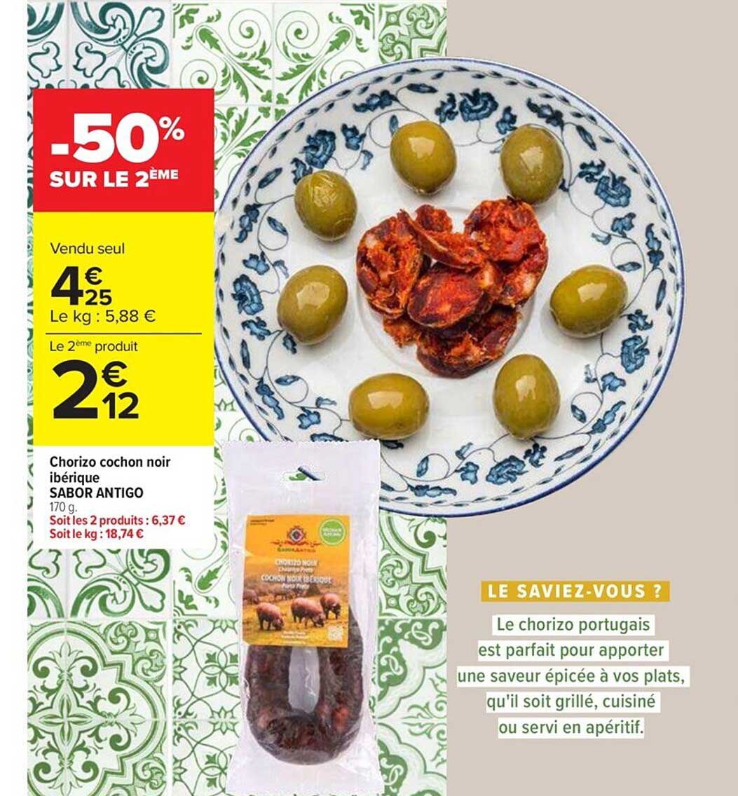 chorizo cochon noir ibérique sabor antigo