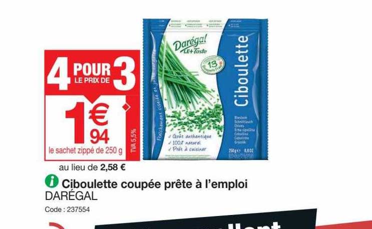 ciboulette coupée prête à l'emploi