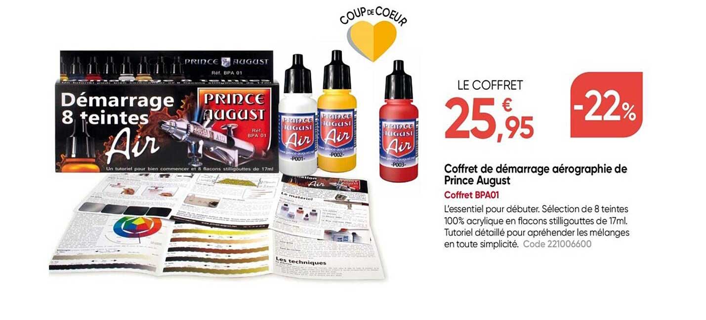 coffret de démarrage aérographie de prince august