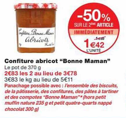 confiture abricot "bonne maman"