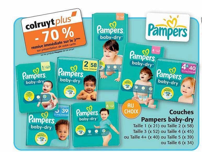 couches pampers baby-dry