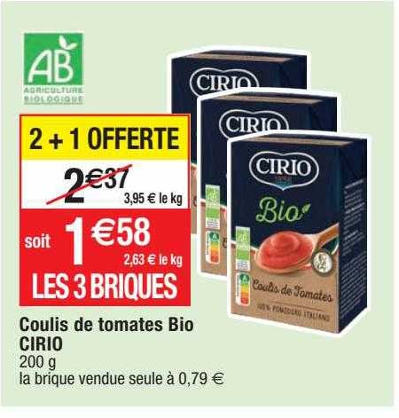 Coulis De Tomates Bio Cirio