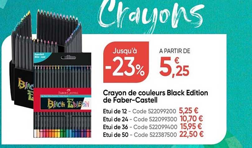 crayon de couleurs black édition de faber-castell