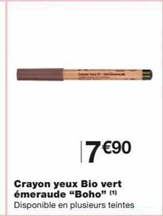 crayon yeux bio vert émeraude "boho"