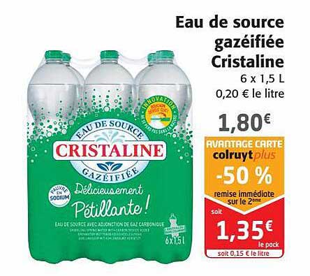 eau de source gazéifiée cristaline